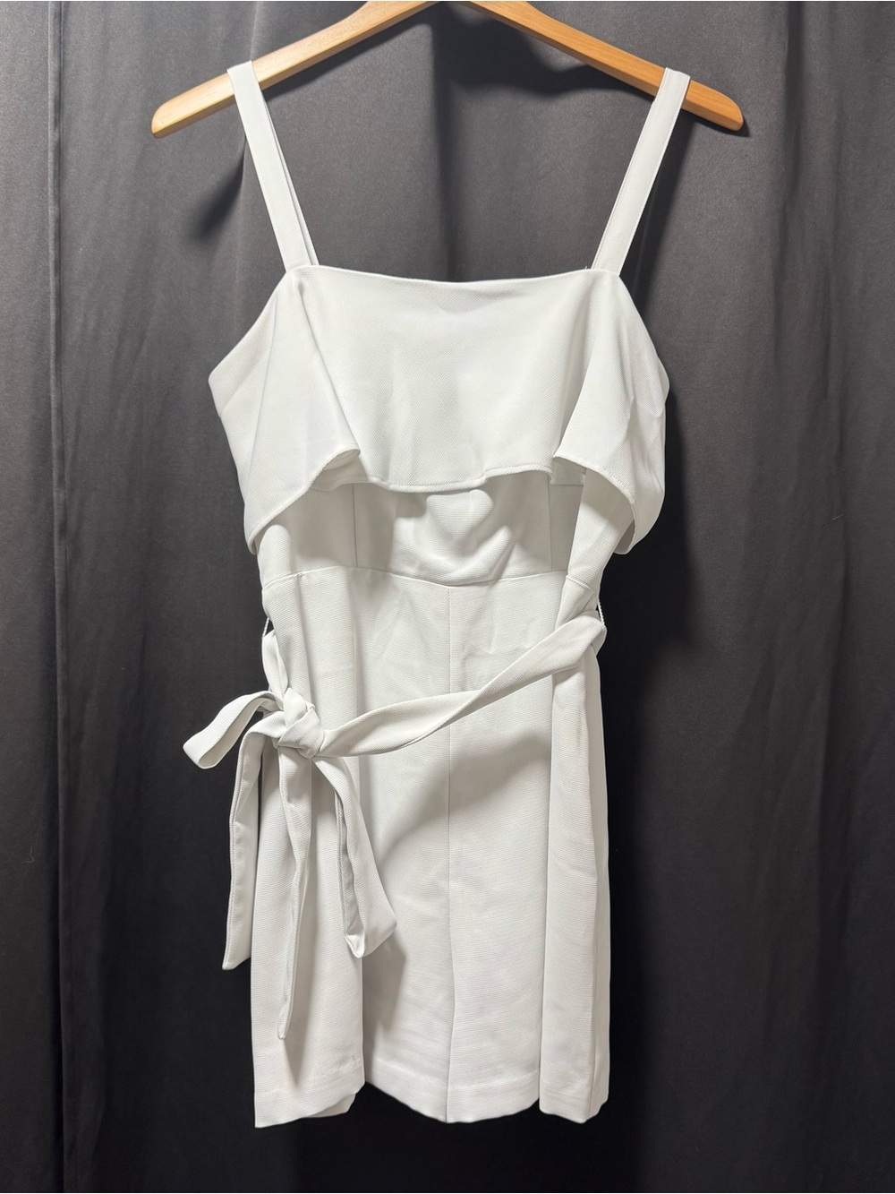 Express White Tie-Waist Romper